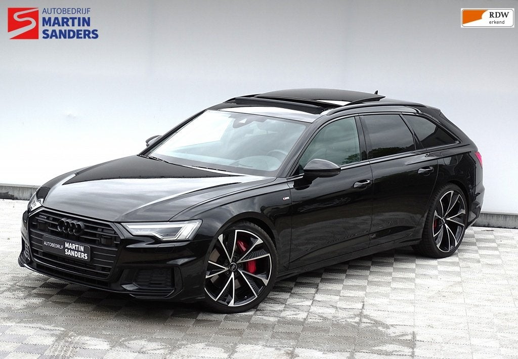 Audi A6 Avant 55 TFSI e q. PLS Cmp Panoramadak/ apple carpla, Auto's, Automaat, Gebruikt, Euro 6, 4 cilinders