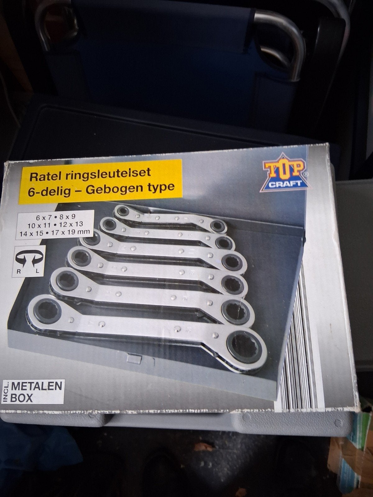 Top Craft Ratel Ringsleutelset 6-delig Gebogen Type, Ophalen of Verzenden, Nieuw