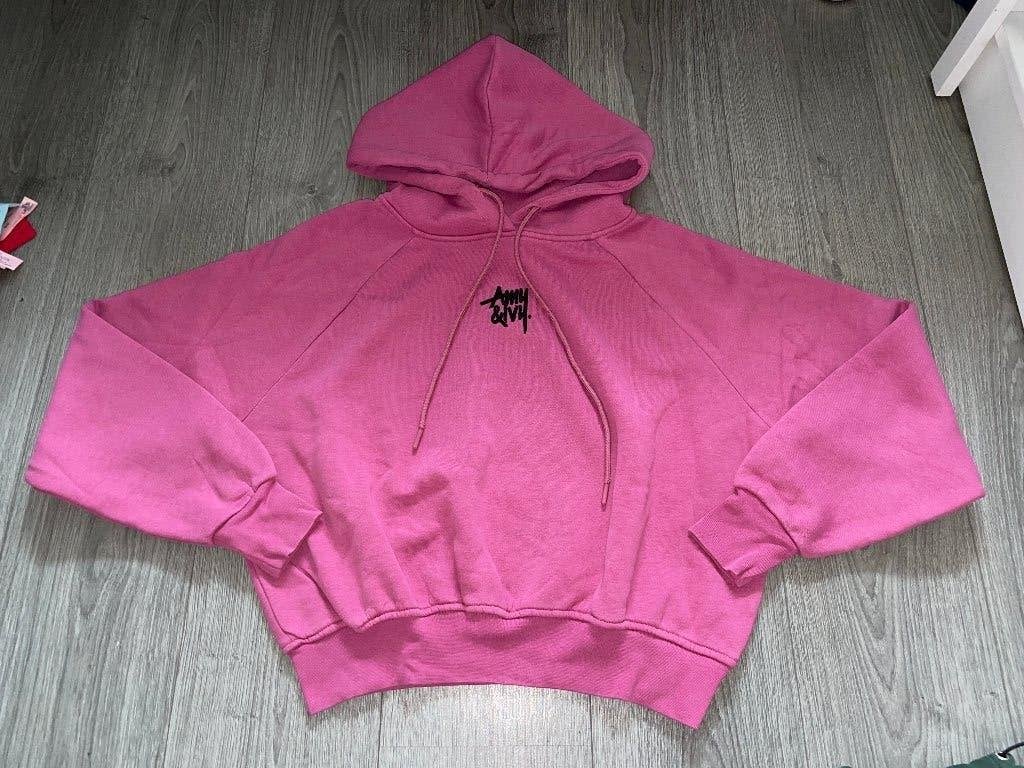 Amy & ivy roze winter crop hoodie sweater trui mt S, Ophalen of Verzenden, Roze, Maat 36 (S), Amy & Ivy