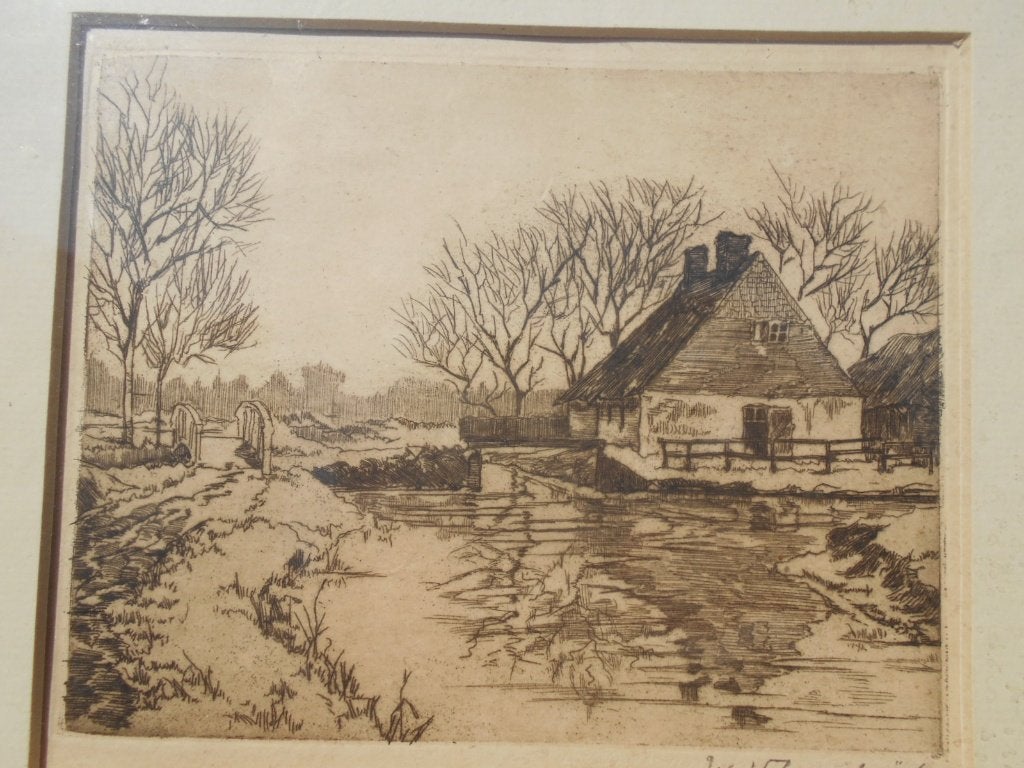 Ets 1896 Willem de Zwart (1862 – 1931) boerderij Soest, Ophalen