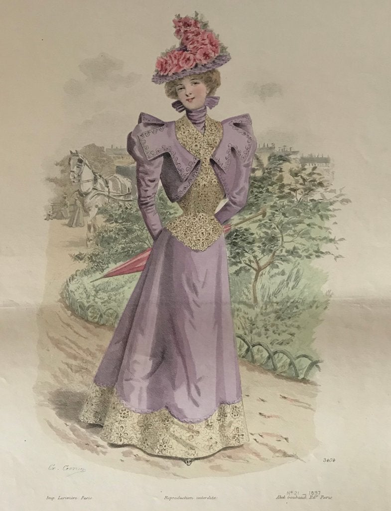 Le Moniteur de la Mode lithographie Abel Gouband, Ophalen of Verzenden, Zo goed als nieuw, Voor 1940, Prent