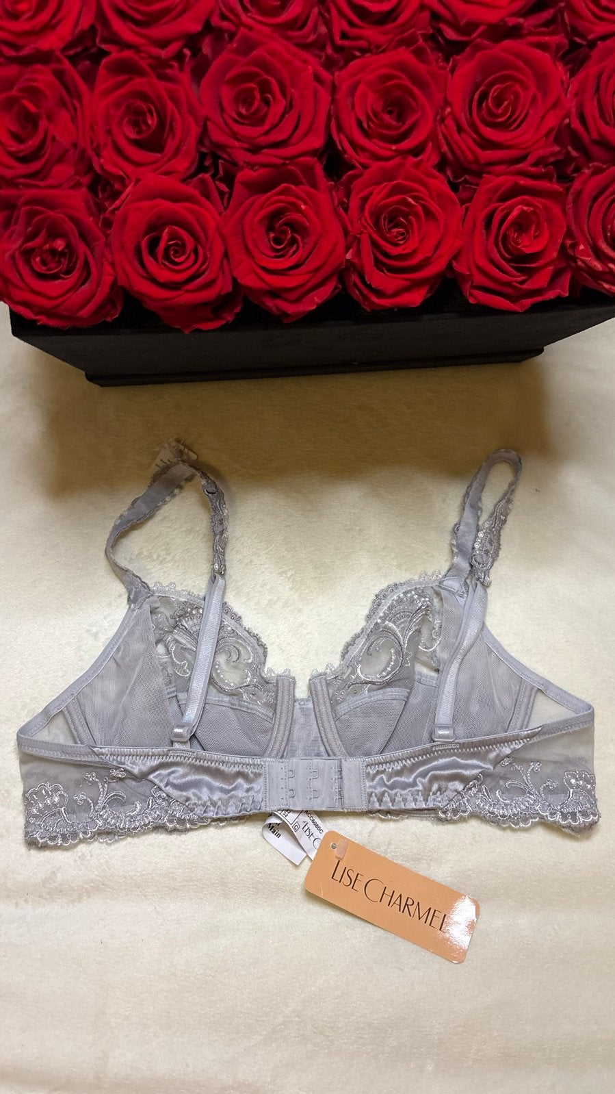 Lise Charmel BH 70C - Splendeur Soie Platine, Verzenden, Grijs, BH