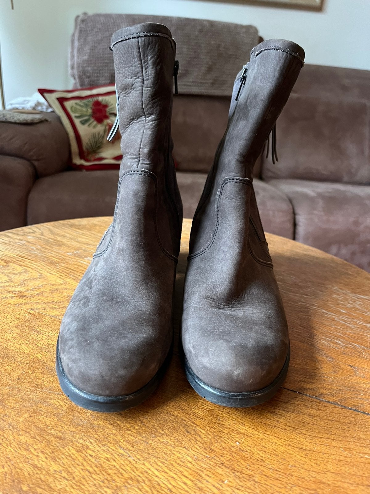 Gabor enkellaarsje 6,5  taupe/bruin, Kleding | Dames, Ophalen of Verzenden, Zo goed als nieuw, Bruin