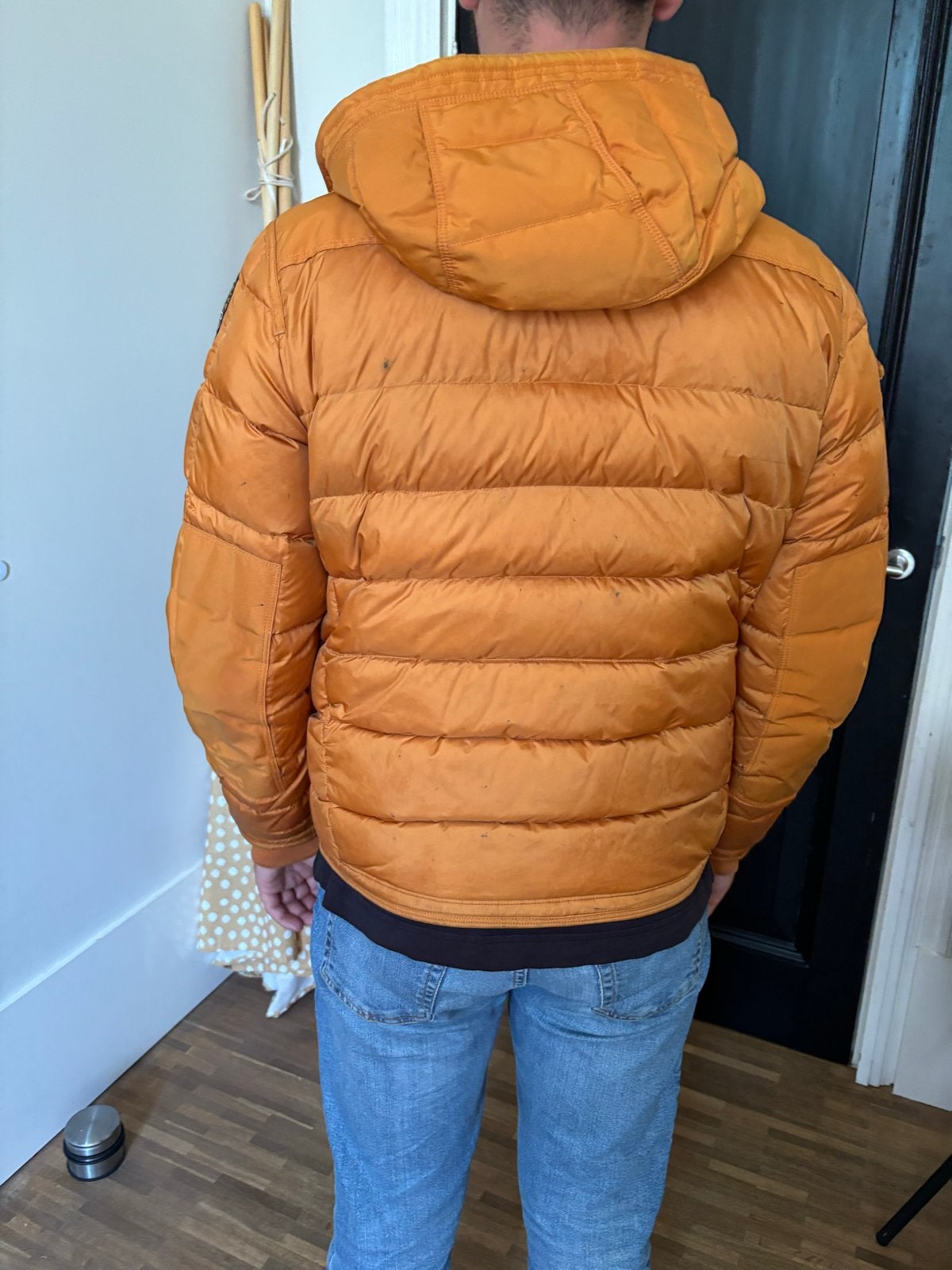 Parajumper Skimaster jas, Kleding | Heren, Jassen | Winter, Ophalen of Verzenden, Gedragen, Maat 46 (S) of kleiner, Oranje