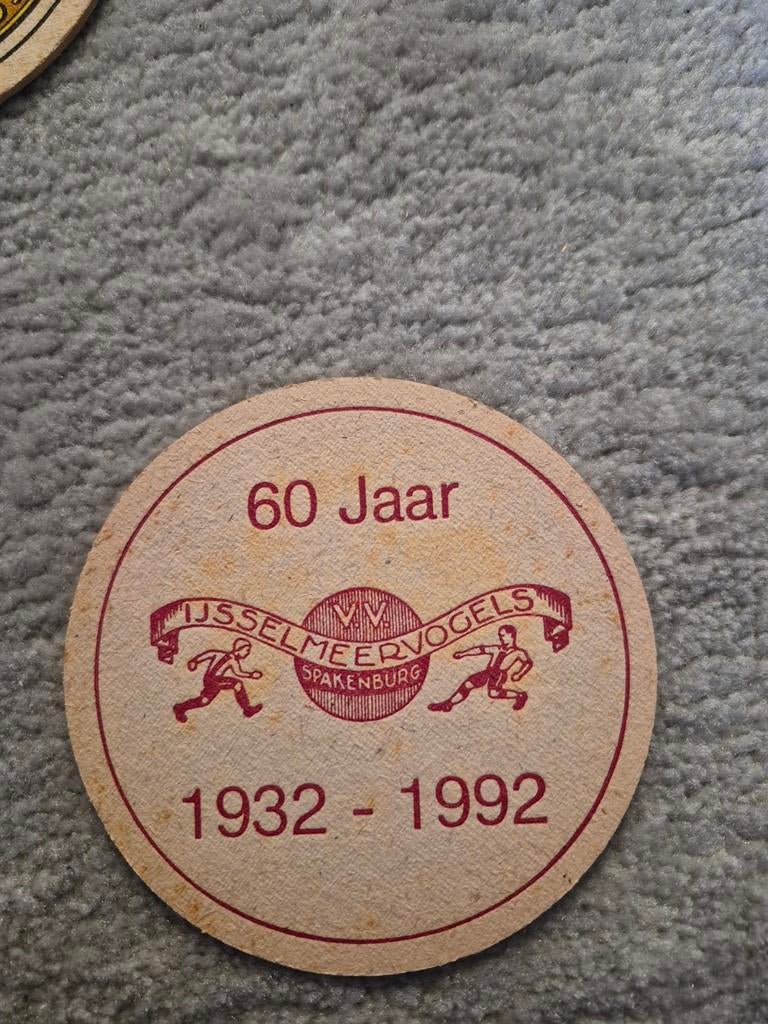 Amstel Bier Viltje - 60 Jaar IJsselmeerVogels 1932-1992, Ophalen of Verzenden