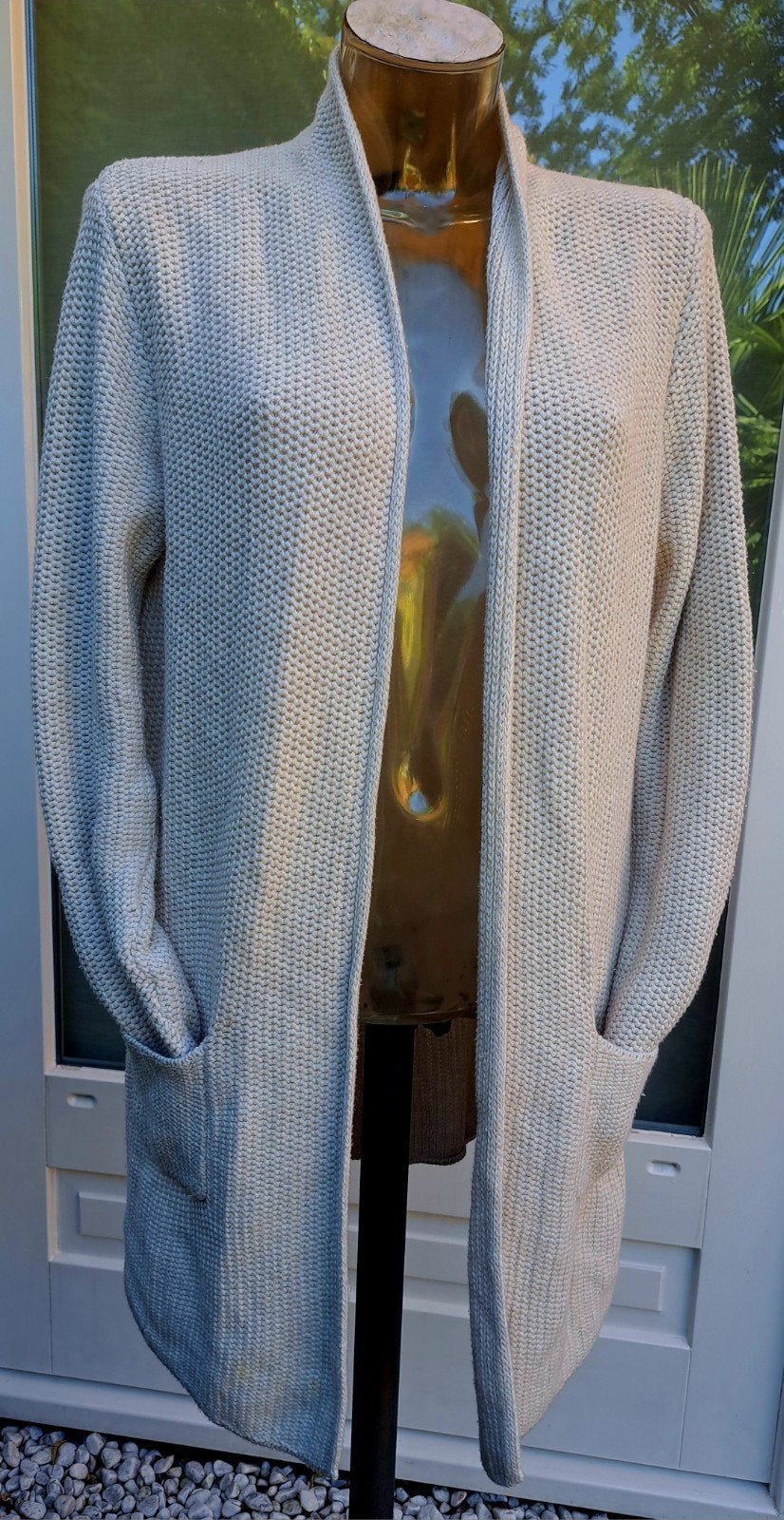 Bloomings Beige/Off-white Vest met Honingraatsteek - Maat L, Ophalen of Verzenden, Zo goed als nieuw, Beige