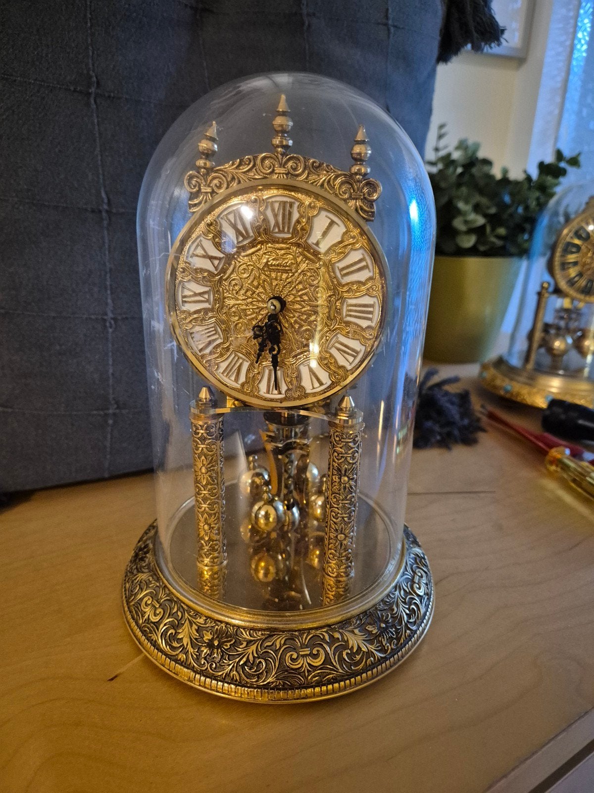 Antieke tafelklok Kundo, Ophalen of Verzenden