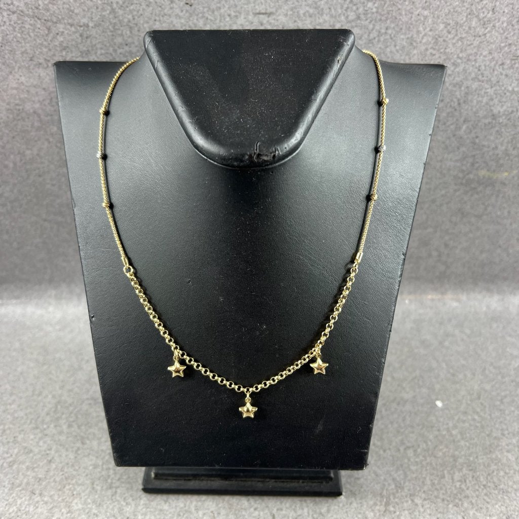 Gouden Ketting | 14k | 5,87g | jasseron met sterren | 417898, Ophalen of Verzenden, Gebruikt, Goud, Goud