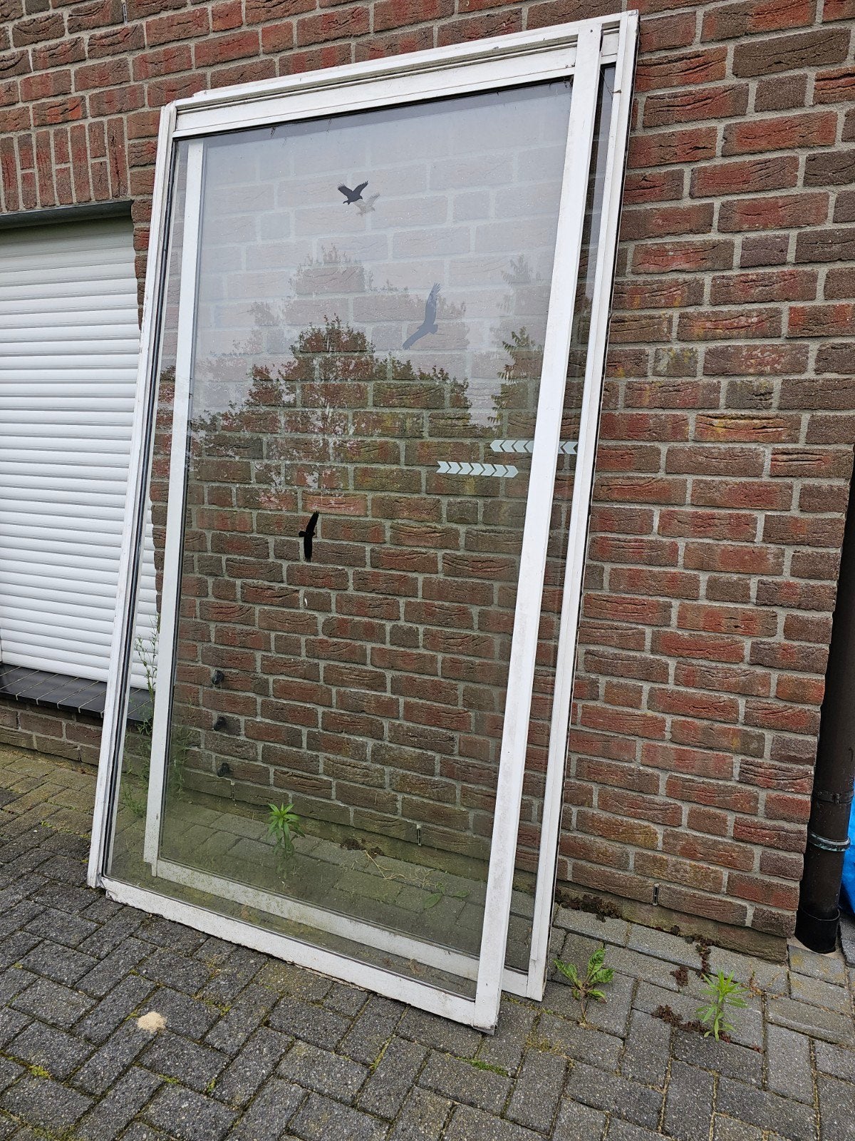 Gratis gevelraam en schuifdeur elk met enkelglas, Ophalen, Gevelraam of Ruit, Gebruikt, 160 cm of meer