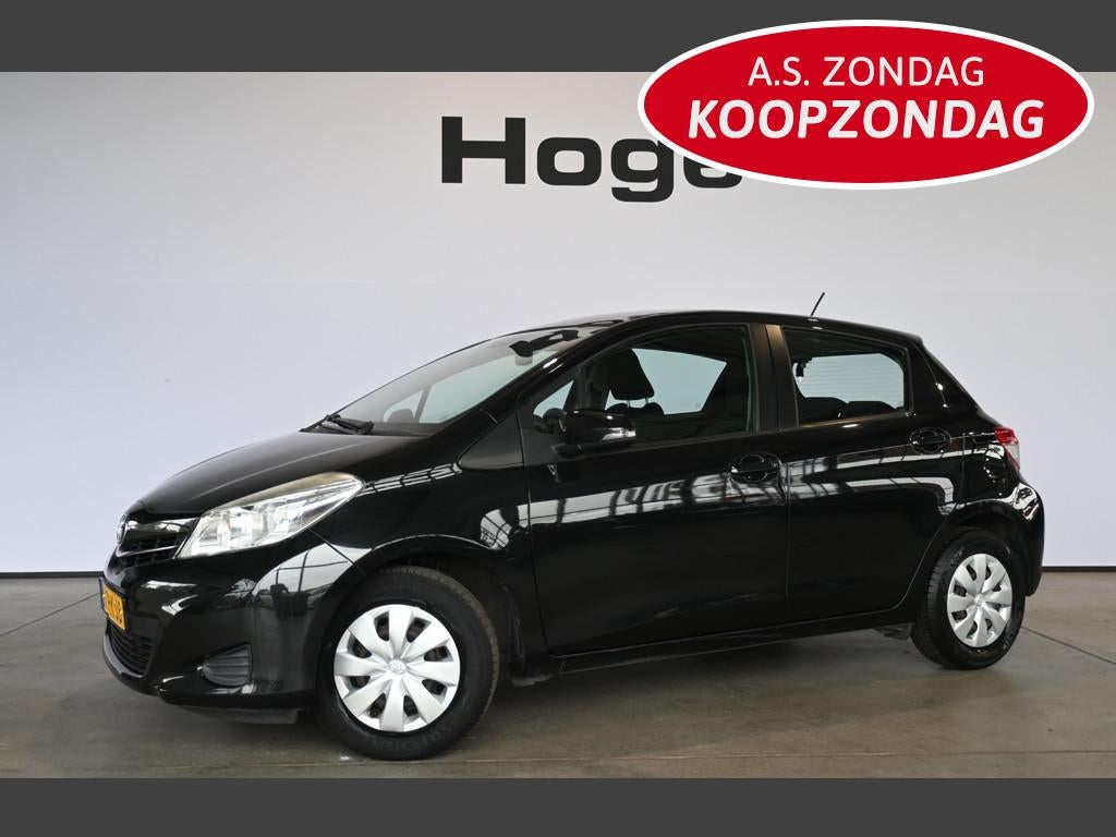 Toyota Yaris 1.0 VVT-i Now Airco Elektrisch Pakket 1e Eigena, Euro 5, Met garantie (alle), Zwart, Origineel Nederlands
