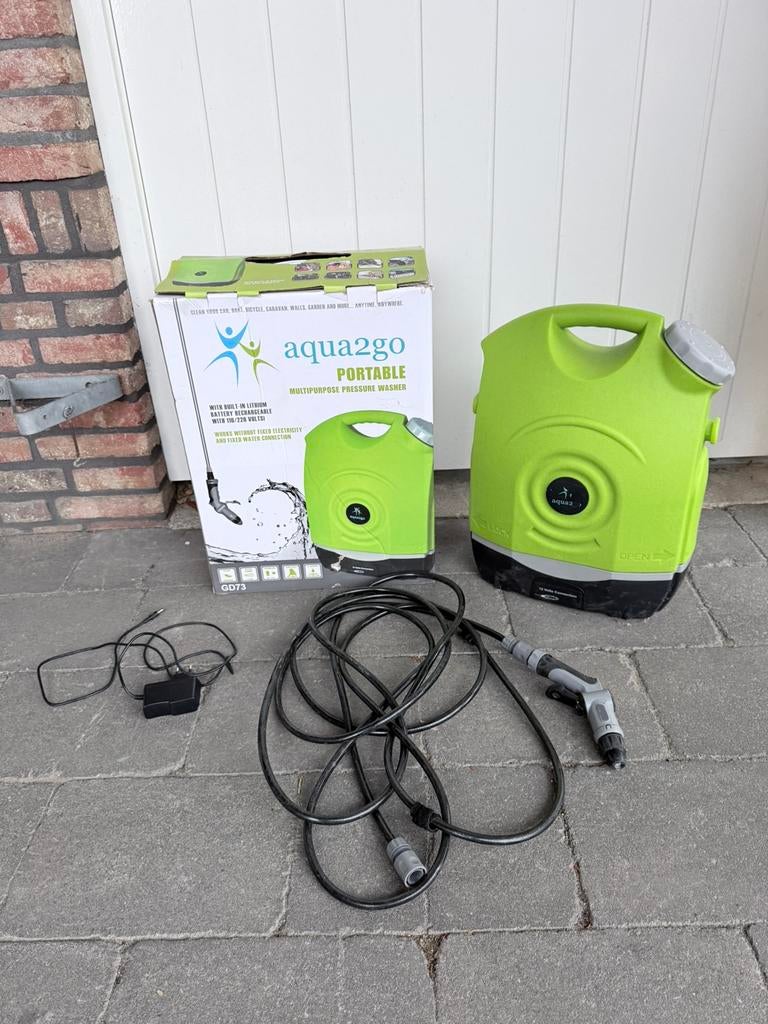 Aqua2Go draagbare hogedruk reiniger, Verzenden, Zo goed als nieuw, Accu
