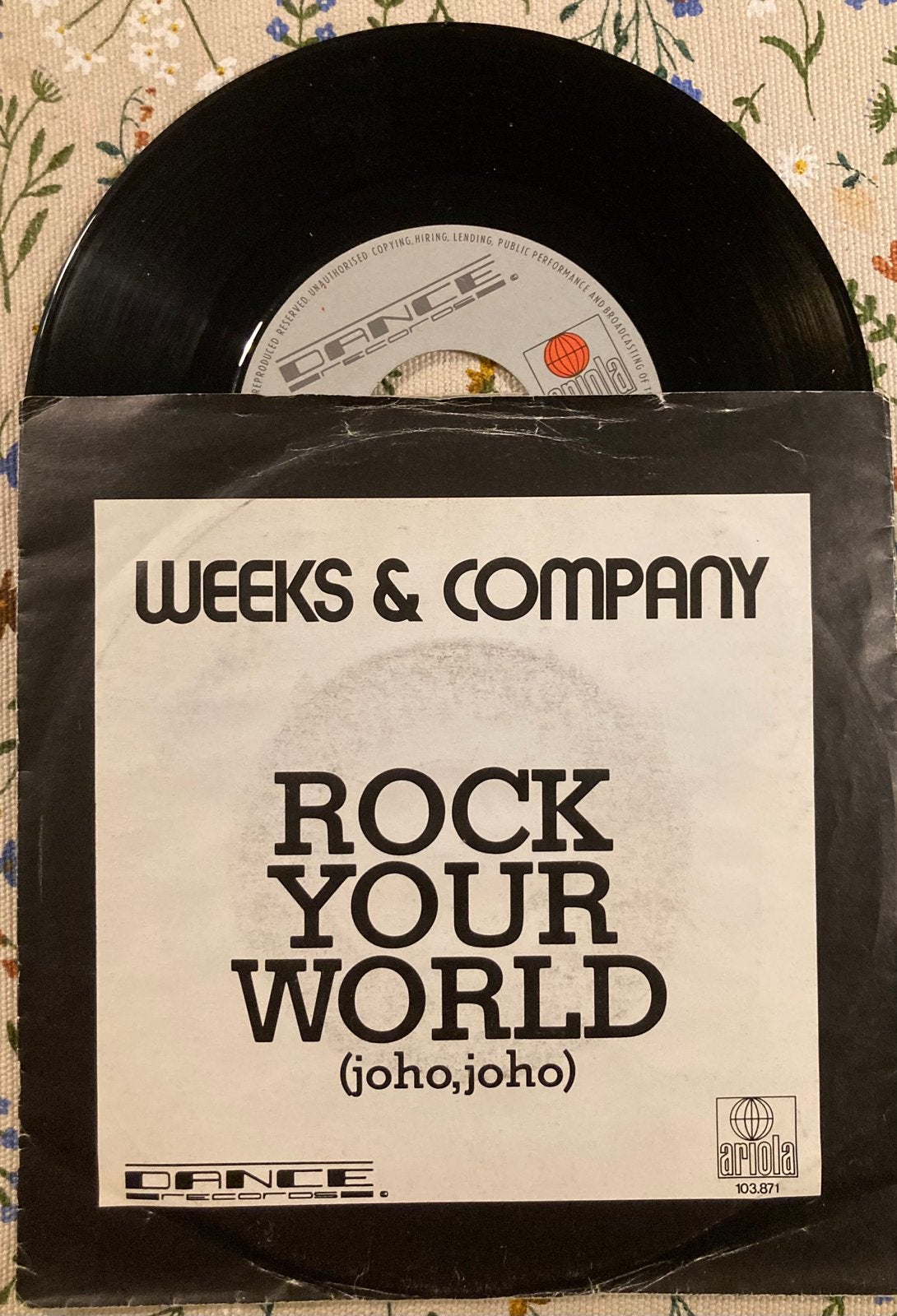 Vinyl single Weeks & Company - Rock your world, Gebruikt, 7 inch, Ophalen of Verzenden, Dance en House