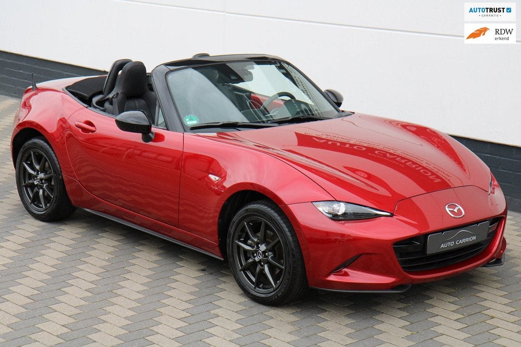 Mazda MX-5 1.5 SkyActiv-G 131 GT-M Navi Cruise Leder LED !, Achterwielaandrijving, Gebruikt, Zwart, 4 cilinders