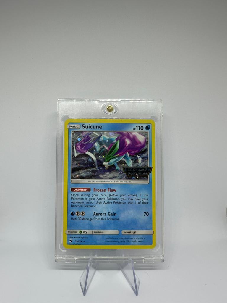 Suicune 59/214 Lost Thunder Holo Promo Stamp Legendary, Ophalen of Verzenden, Zo goed als nieuw