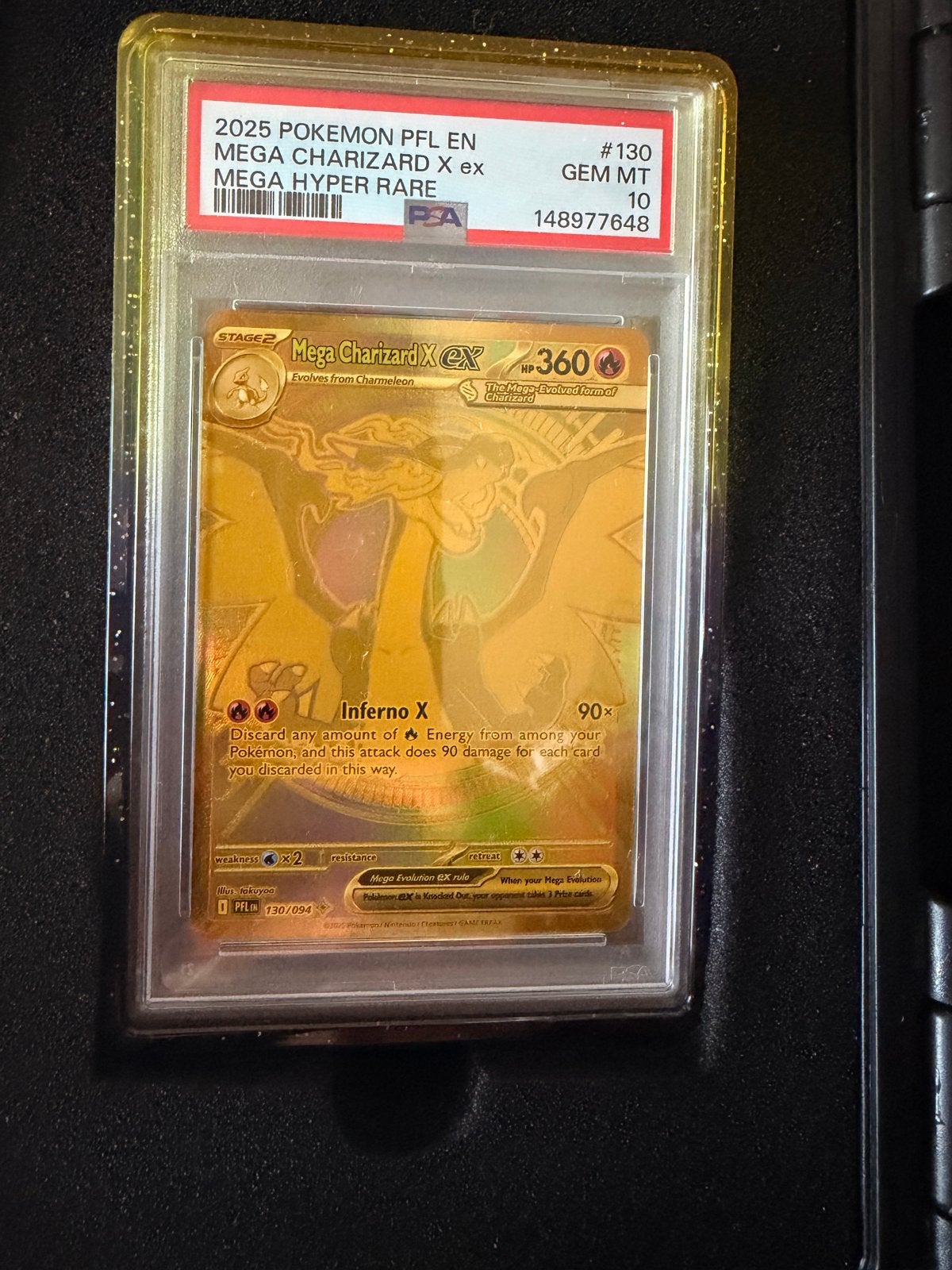 Mega Charizard X EX Gold PSA 10, Ophalen of Verzenden, Nieuw