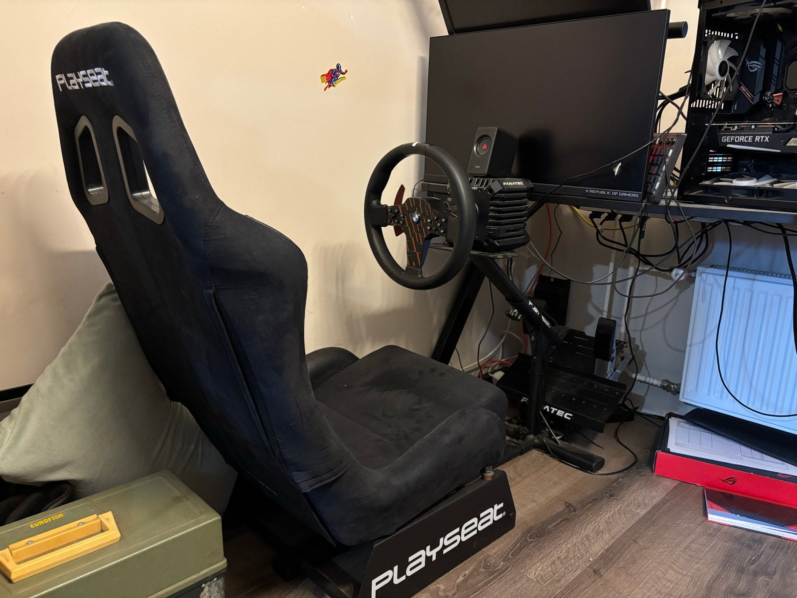 Playseat met Fanatec CSL DD Racing Wheel en Pedalen, Online, Gebruikt, 1 speler, Racen en Vliegen