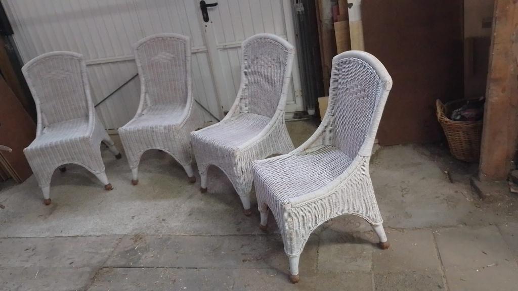 Rieten stoelen, Ophalen, Gebruikt, Wit, Riet of Rotan