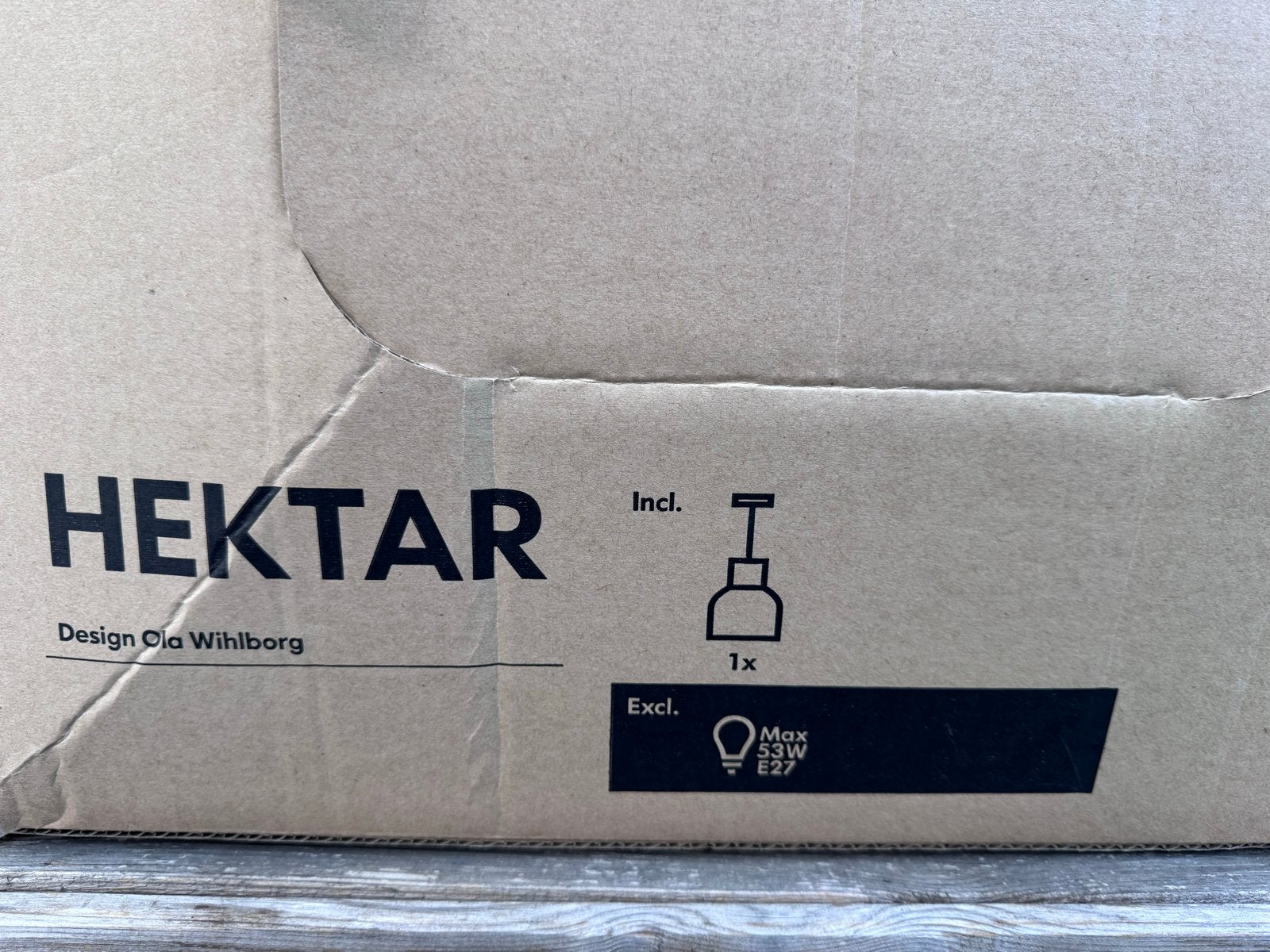 IKEA Hektar hanglamp - Donkergrijs, E27 fitting, Ophalen, Zo goed als nieuw, Metaal, E27 (groot)