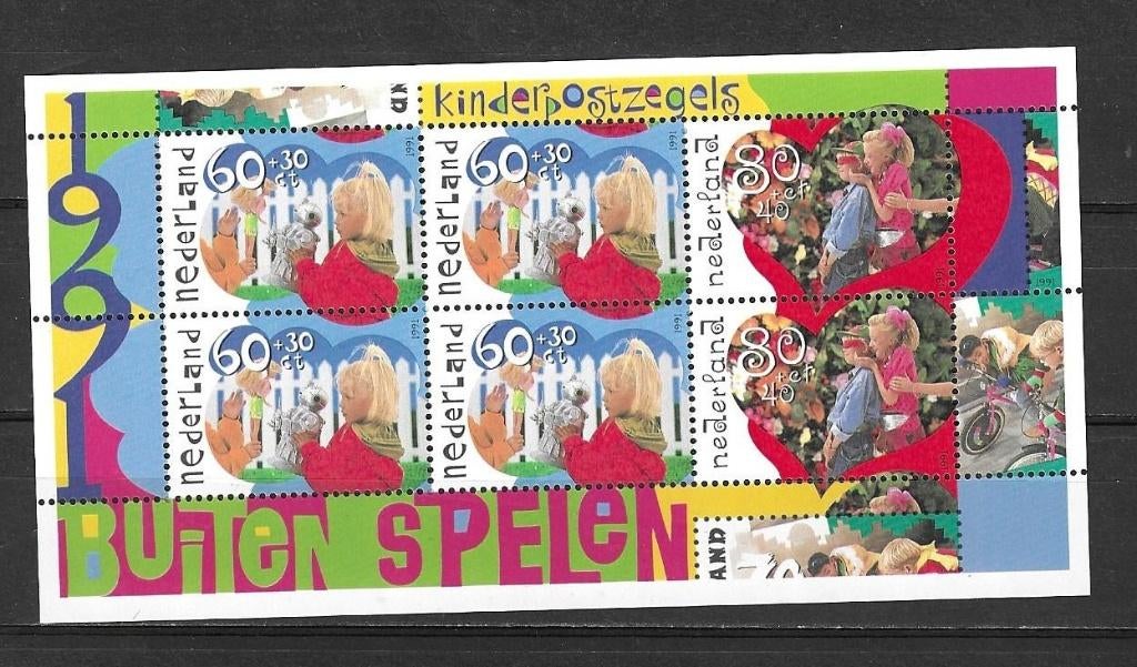 KINDERZEGELBLOK NVPH NR 1486 POSTFRIS UIT 1991, Ophalen of Verzenden, Na 1940, Postfris