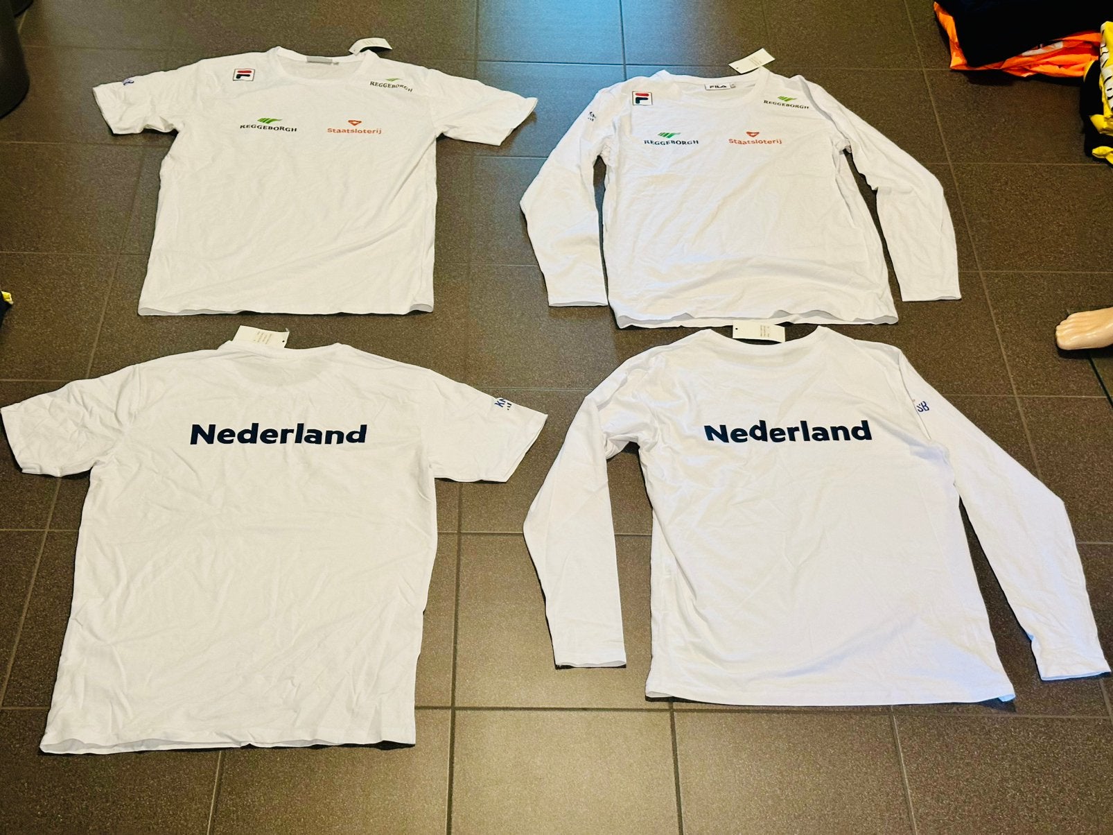 Sportkleding sportshirt maat XL Nederland Fila LM - KM, Wit, Wandelen of Outdoor, Ophalen of Verzenden, Maat 56/58 (XL)