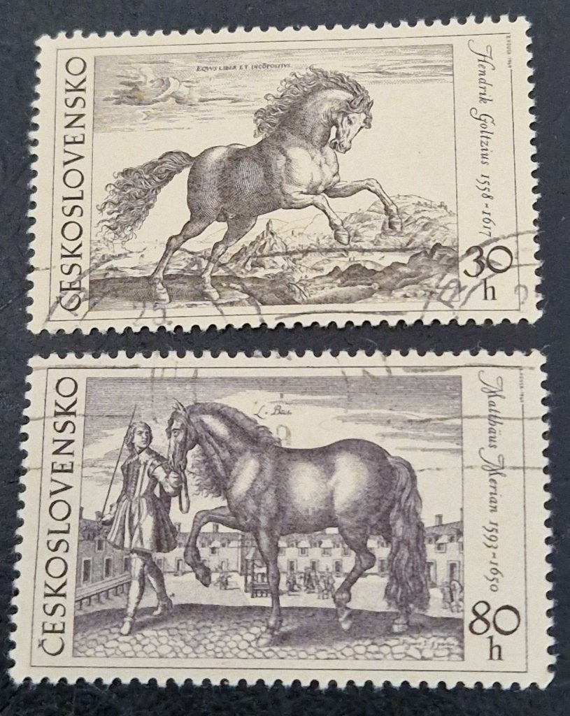 Tsjecho-Slowakije 1969 -  Yvert 1717-1718 - Paarden  BBK, Ophalen of Verzenden, Overige landen, Gestempeld