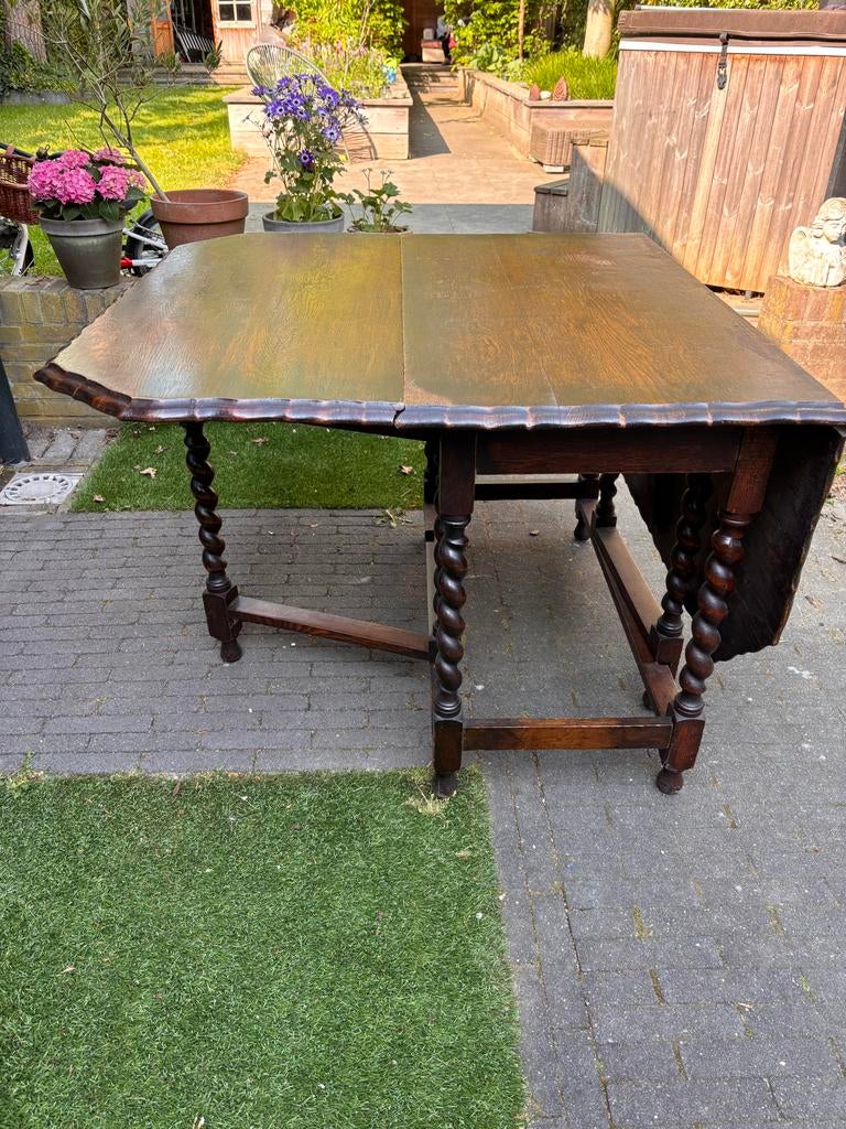 Eiken Antieke Klaptafel Jugendstil 1920 - Doe een leuk bod, Antiek en Kunst, Ophalen