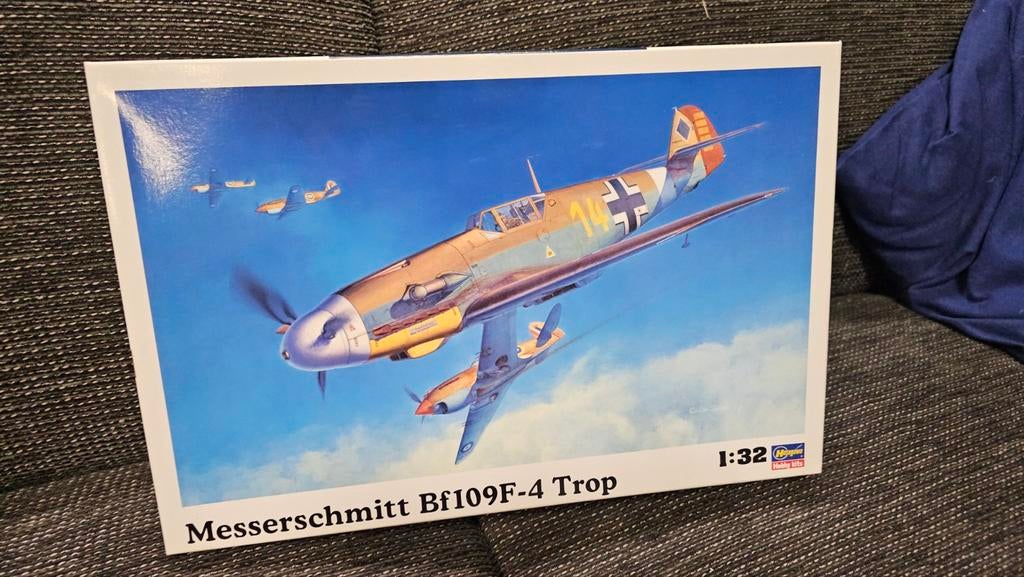 Hasegawa 1:32 Messerschmitt Bf109F-4 Trop, Hobby en Vrije tijd, Modelbouw | Vliegtuigen en Helikopters, Hasegawa, Nieuw, Ophalen of Verzenden