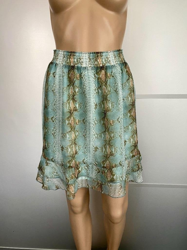 F655 Nieuw:  Esqualo mt 34=XS rok rokje groen/blauw turqoise, Blauw, Ophalen of Verzenden, Maat 34 (XS) of kleiner, Boven de knie