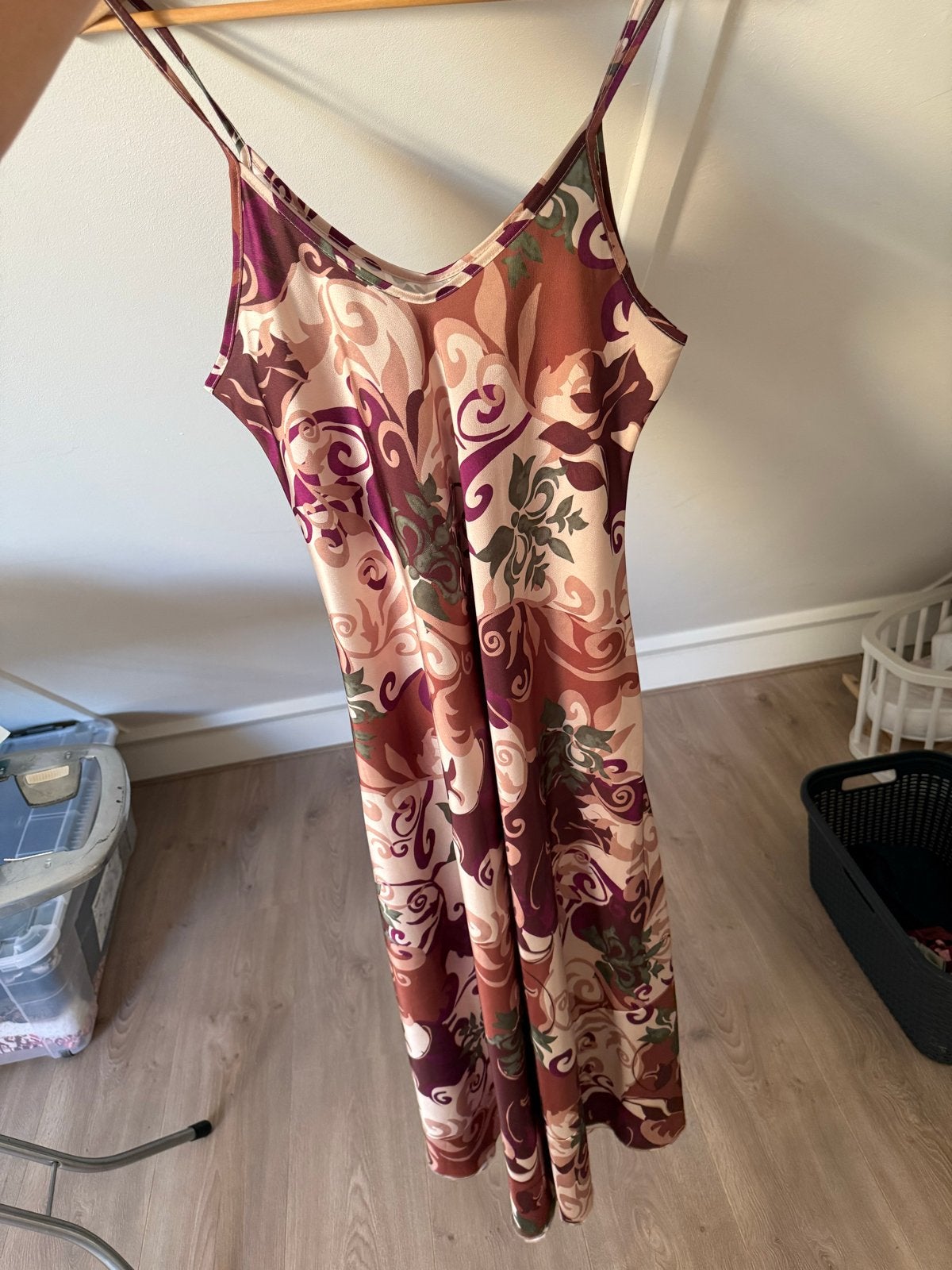 Mooie lange zomerjurk met print - Maat L, Kleding | Dames, Meerkleurig, Maat 42/44 (L), Ophalen of Verzenden, Gedragen