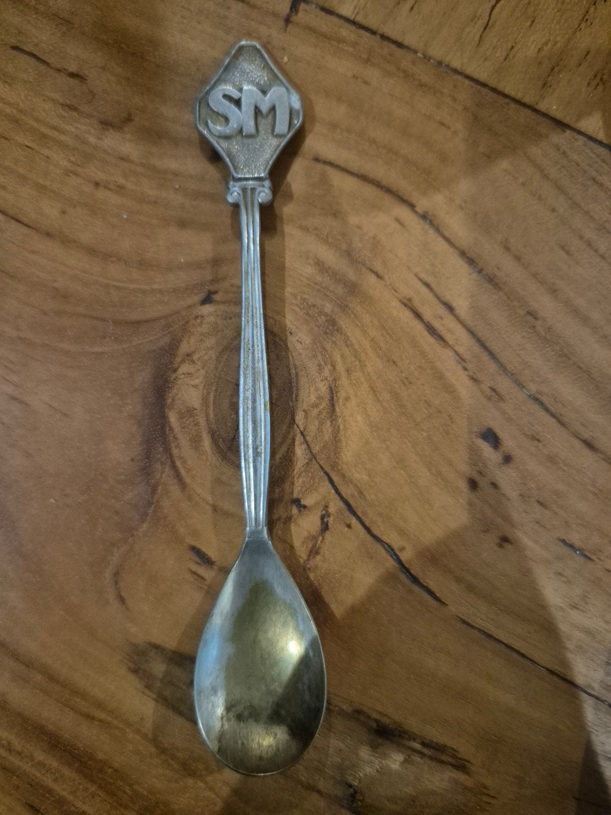 Vintage Sanders Meubelstad lepeltje – Zilverstad reclamelepe, Antiek en Kunst, Ophalen of Verzenden