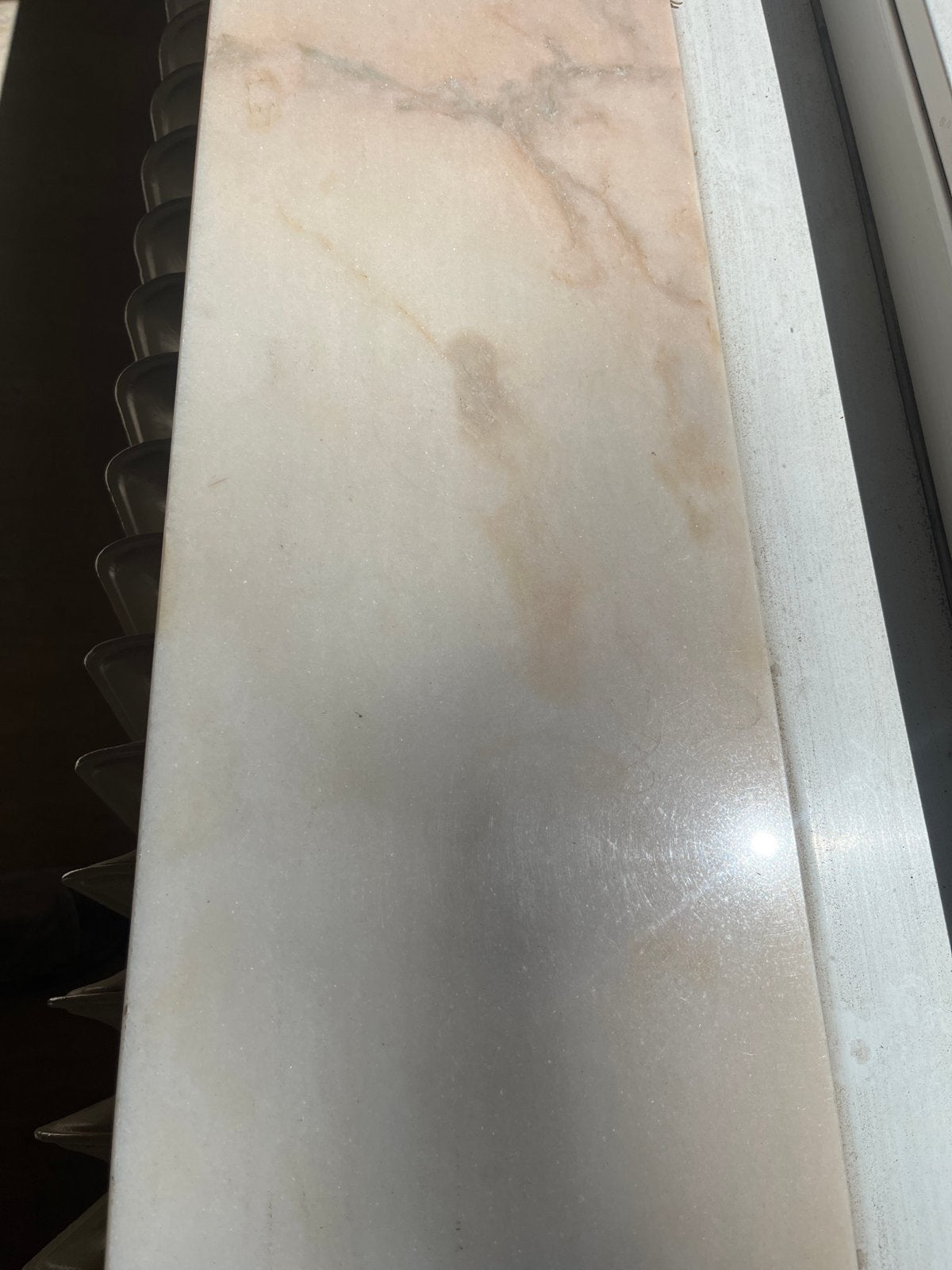 Natuurstenen(marmer) vensterbanken te koop wegens verbouwing, Ophalen, Gebruikt