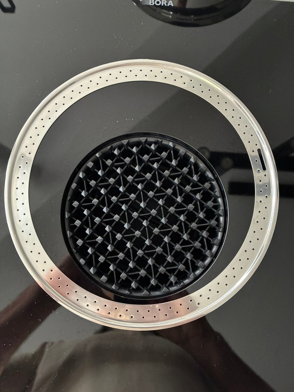 Amc spatring 28 cm, Pannenset, Ophalen of Verzenden, Zo goed als nieuw, Rvs