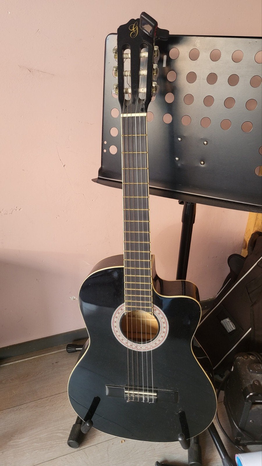 Gomez Klassieke Gitaar met Element - Model 001CEQ/BK, Ophalen of Verzenden, Gebruikt, Klassieke of Spaanse gitaar, Met (piezo-)element
