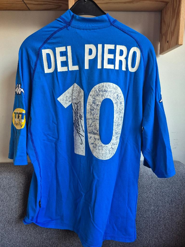 Italië vintage Kappa shirt (2000) gesigneerd door Del Piero, Ophalen of Verzenden, Gebruikt, Buitenlandse clubs, Shirt