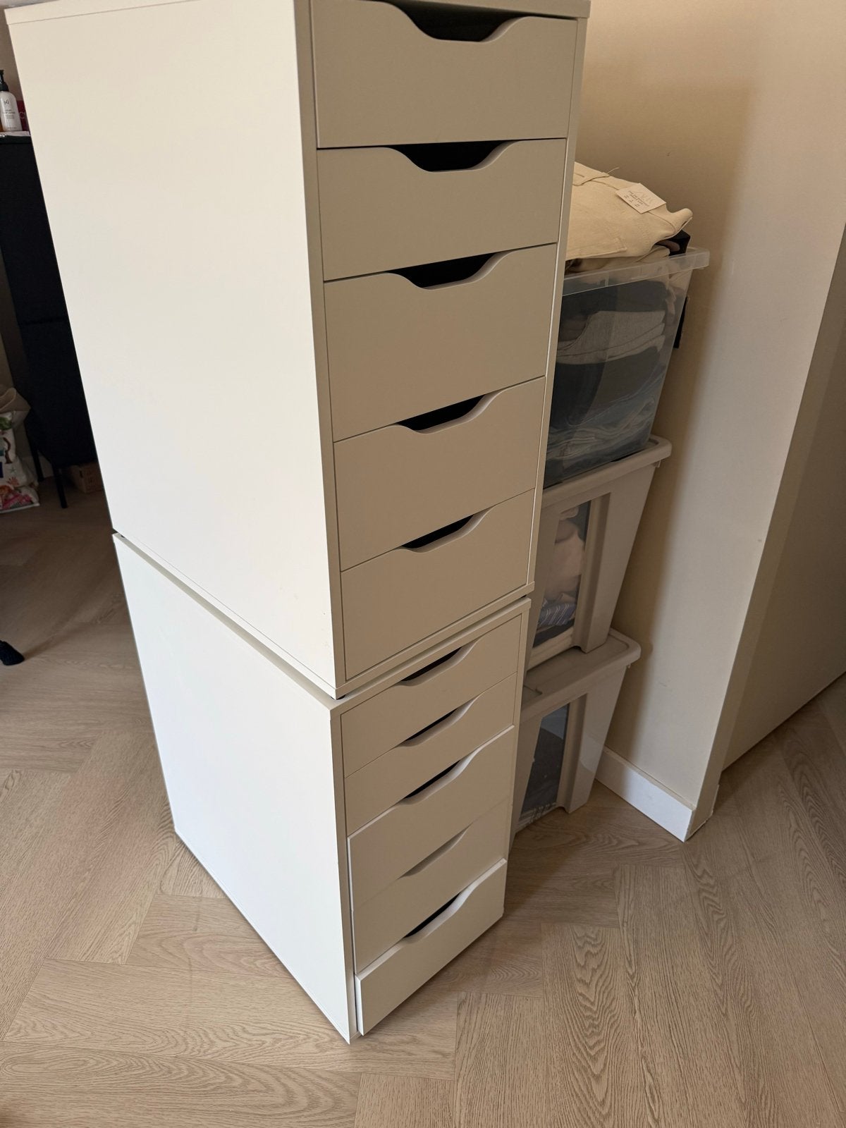 IKEA Alex ladeblokken - Wit, 2 stuks, Ophalen, Minder dan 50 cm, Gebruikt, Met lade(s)