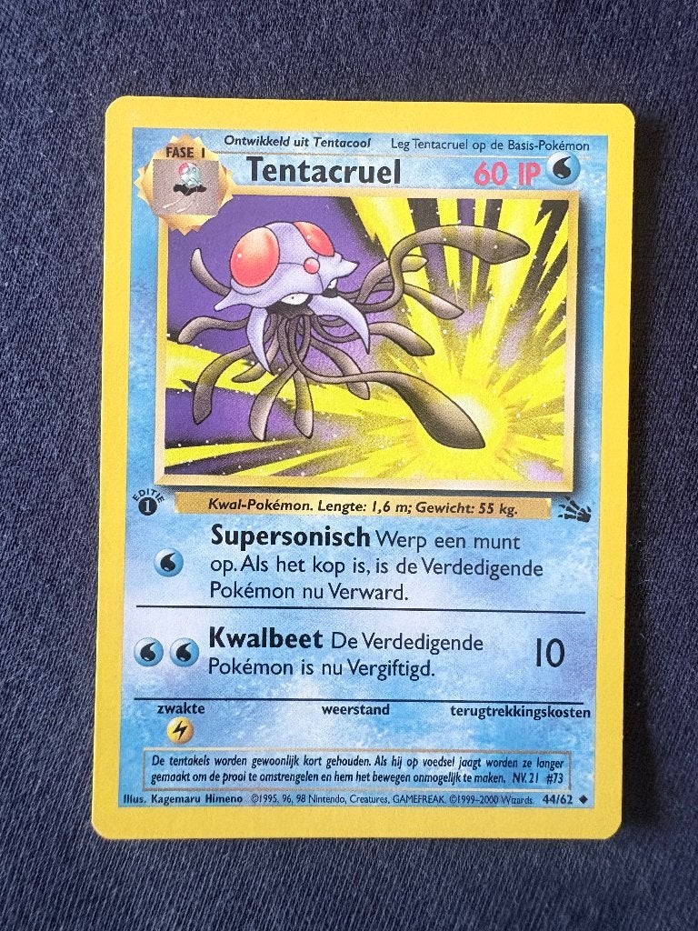 Tentacruel 1st Edition - Fossil 44/62 - Mint, Ophalen of Verzenden, Nieuw