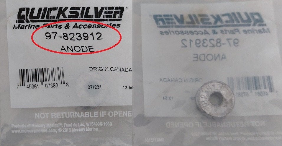 97-823912 Quicksilver ronde anode. € 3,95, Ophalen of Verzenden, Nieuw, Motor en Techniek