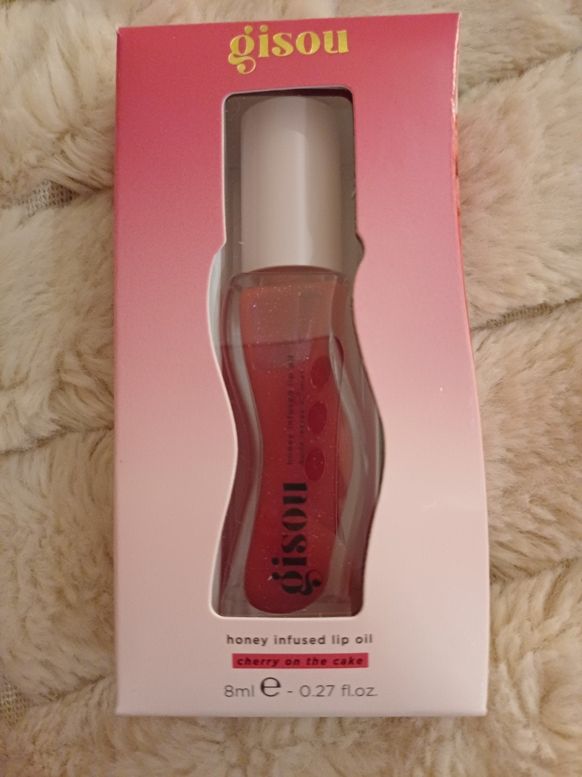 Gisou Honey Infused Lip Oil - Cherry on the Cake limited Ed, Lippen, Nieuw, Ophalen of Verzenden, Make-up