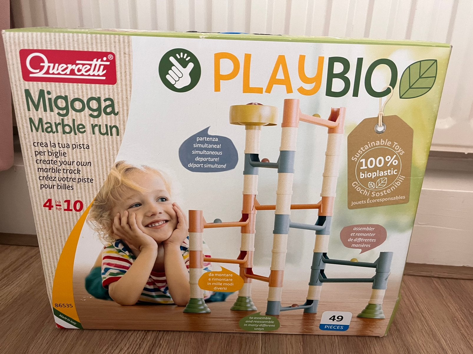 Quercetti migoga knikkerbaan - bioplastic, Ophalen, Gebruikt, Overige merken