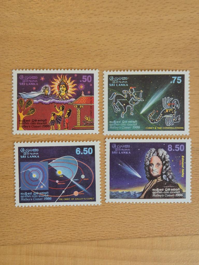 Sri Lanka 1986 ruimtevaart, Postzegels en Munten, Ophalen of Verzenden, Postfris, Zuid-Azië