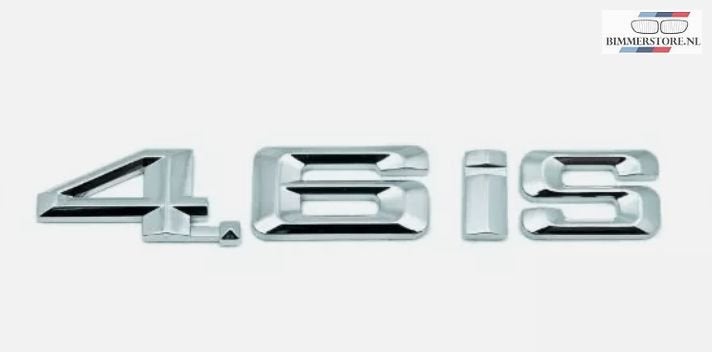 Embleem sierschrift spadbord 4,6 iS BMW X5 serie E53 5114705, -, -, Nieuw, Ophalen of Verzenden