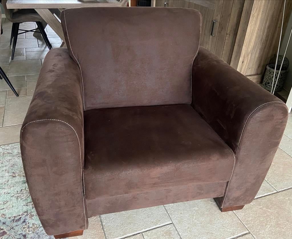 Comfortabele bruine stoel, Huis en Inrichting, Ophalen, Gebruikt, Bruin, Eén