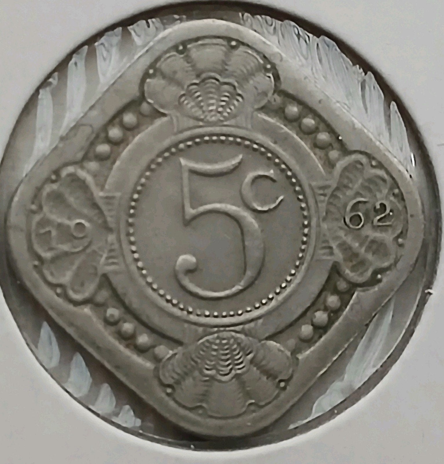 5 Cent 1962 Nederlandse Antillen Oude Munt Kolonie Zeldzaam, Ophalen of Verzenden, Koningin Juliana, 5 cent