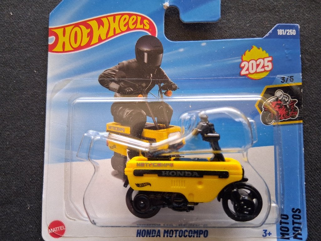 Hotwheels Honda Motocompo geel - uitgave 2025, Ophalen of Verzenden, Zo goed als nieuw, Motor
