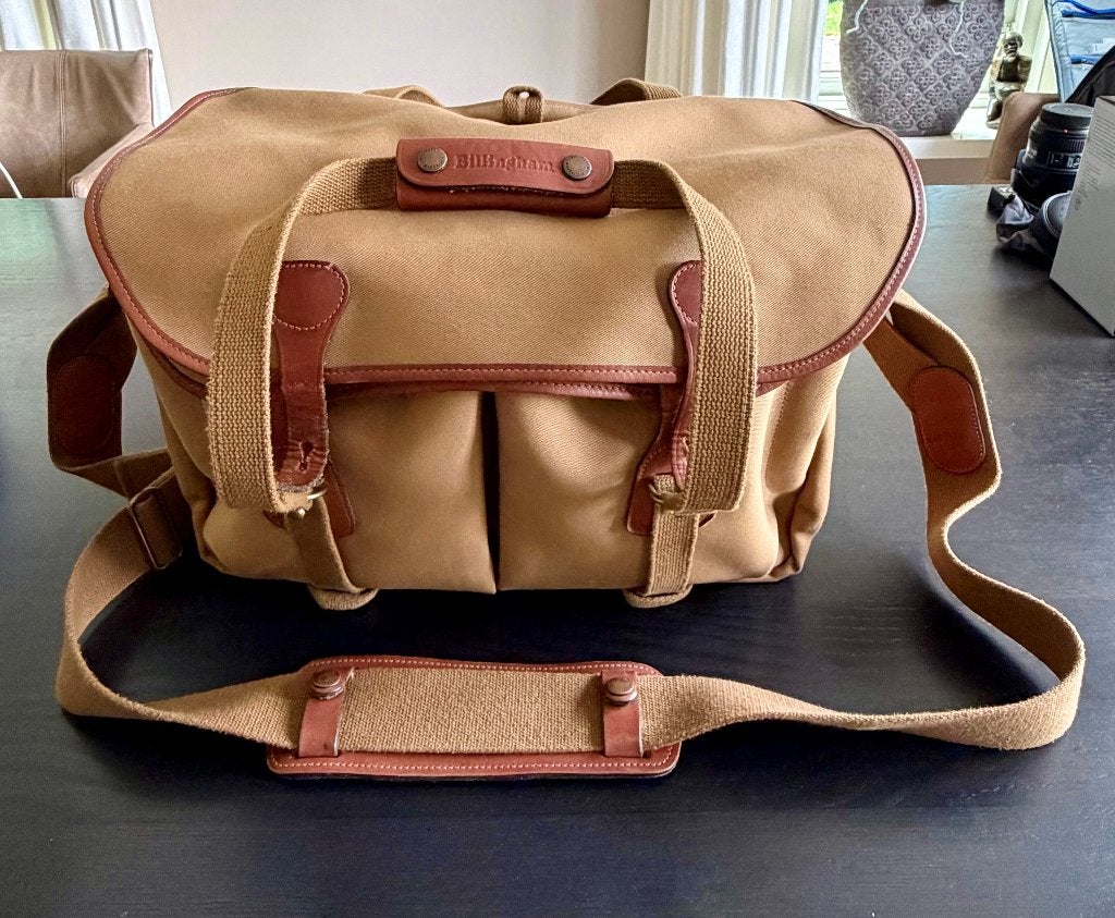 Billingham Professional 445  - khaki, Audio, Tv en Foto, Fotografie | Fototassen, Zo goed als nieuw, Zijvakken, Schoudertas, Ophalen