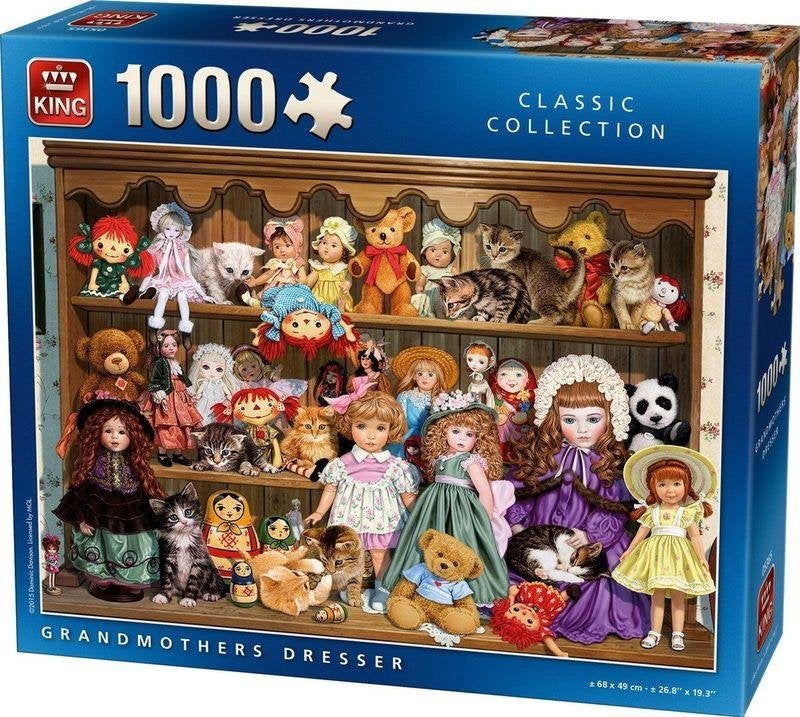 Legpuzzel, Oma's poppenkledingkast, Ophalen, 500 t/m 1500 stukjes, Zo goed als nieuw, Legpuzzel