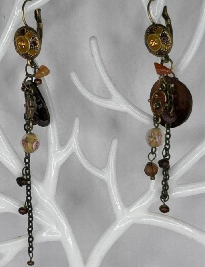 Mooie aparte lange Oorbellen NIEUW - 11 cm, Ophalen of Verzenden, Nieuw, Overige materialen, Hangers