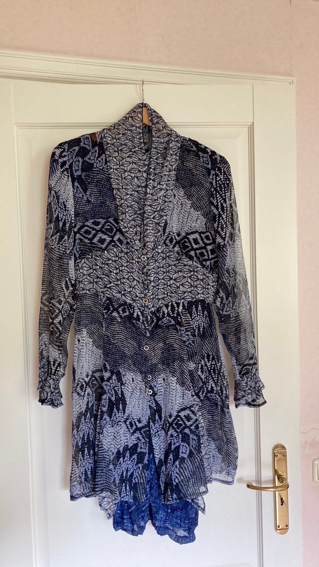 Dames tence tuniek maat 40, Ophalen of Verzenden, Zo goed als nieuw, Maat 38/40 (M), Blauw