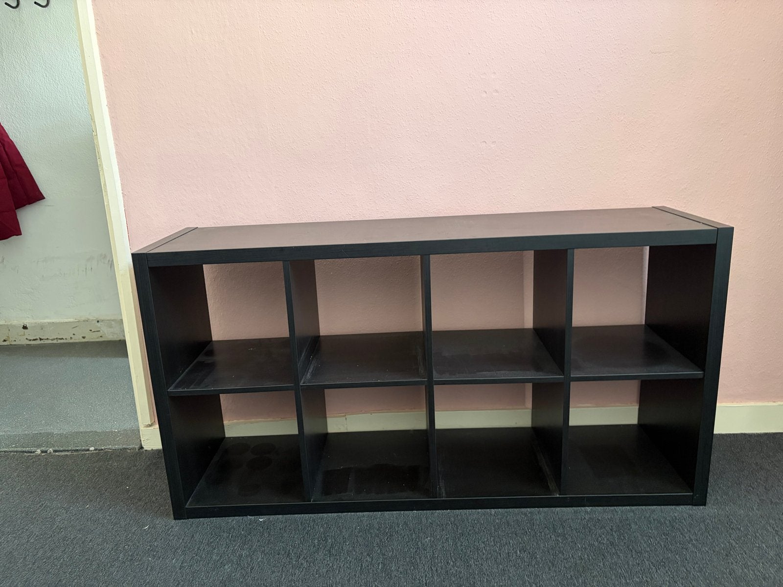 Zwart vakkenkastje (ikea KALLAX) met 8 vakken, Ophalen, Gebruikt