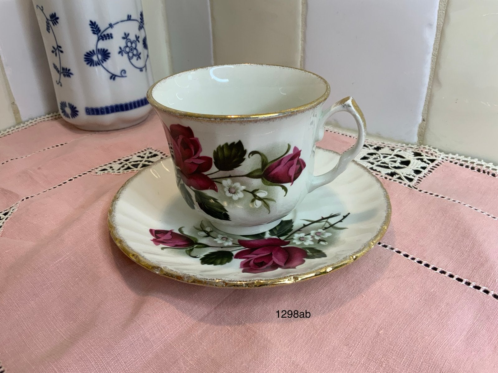 Aynsley Staffordshire England Kop en Schotel met Goudrand, Antiek en Kunst, Ophalen of Verzenden